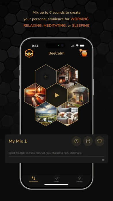 Tangkapan layar BeeCalm - Relax & Sleep Better