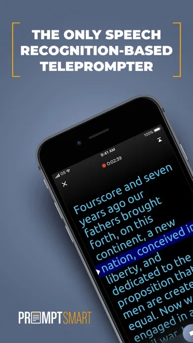 PromptSmart Lite Teleprompter سکرین شاٹس