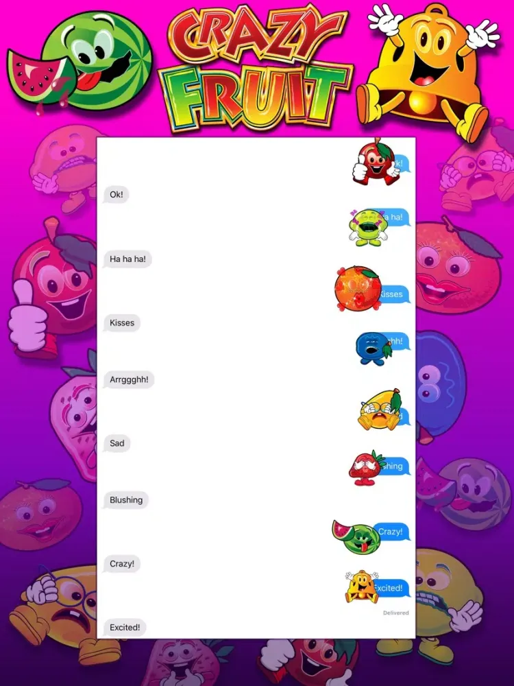 Captures d'écran de Crazy Fruit Stickers, Animated iPad 