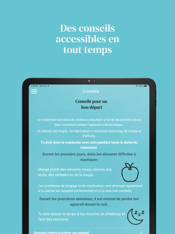 Capturas de tela do Sourire Parfait iPad 