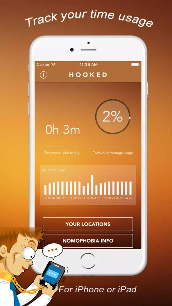 Hooked Pro - Track Phone Habit and Know Your Usage应用截图