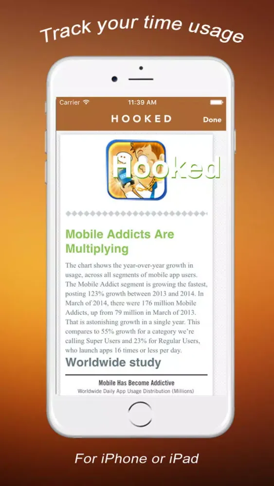 Hooked Pro - Track Phone Habit and Know Your Usage应用截图