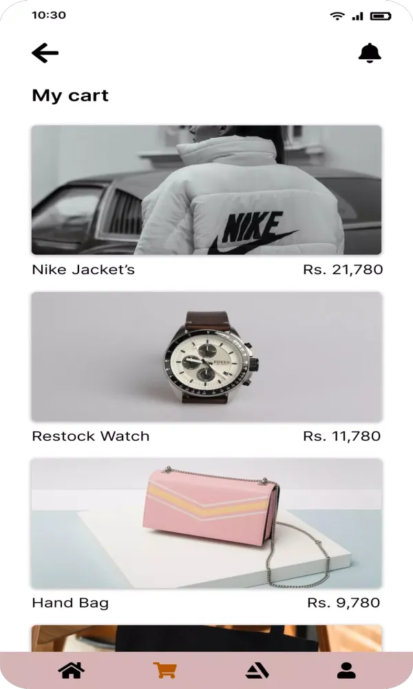 Capturas de tela do BellStore