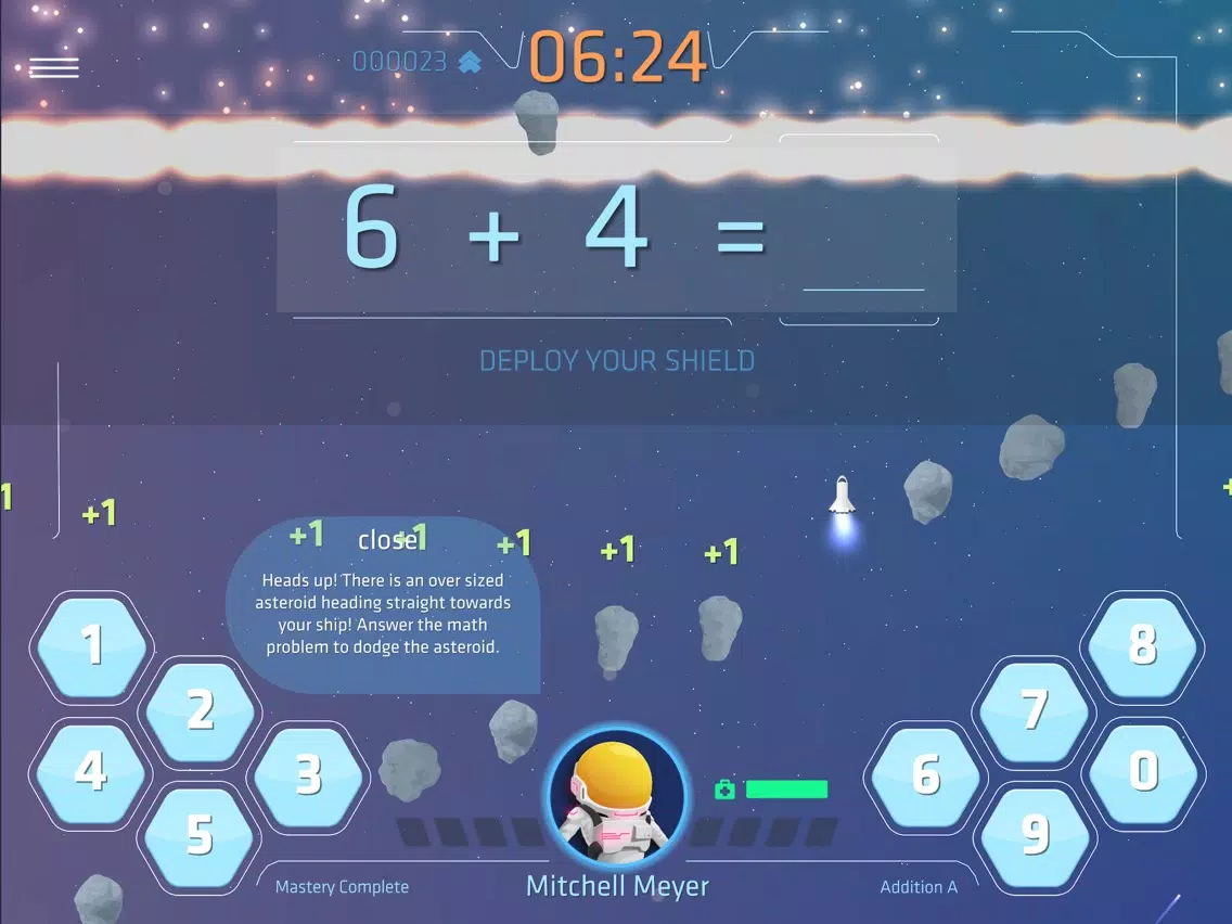 Ảnh chụp màn hình của BlueStreak Math iPad 