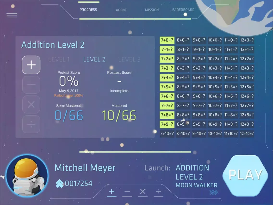 BlueStreak Math iPad  Screenshots