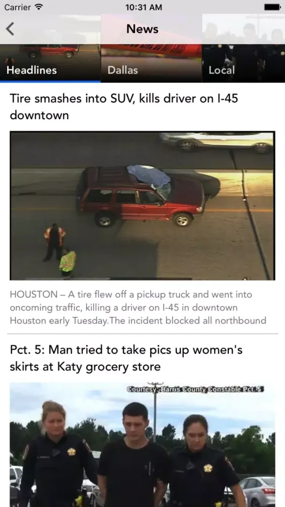 Houston News and Weather Screenshots