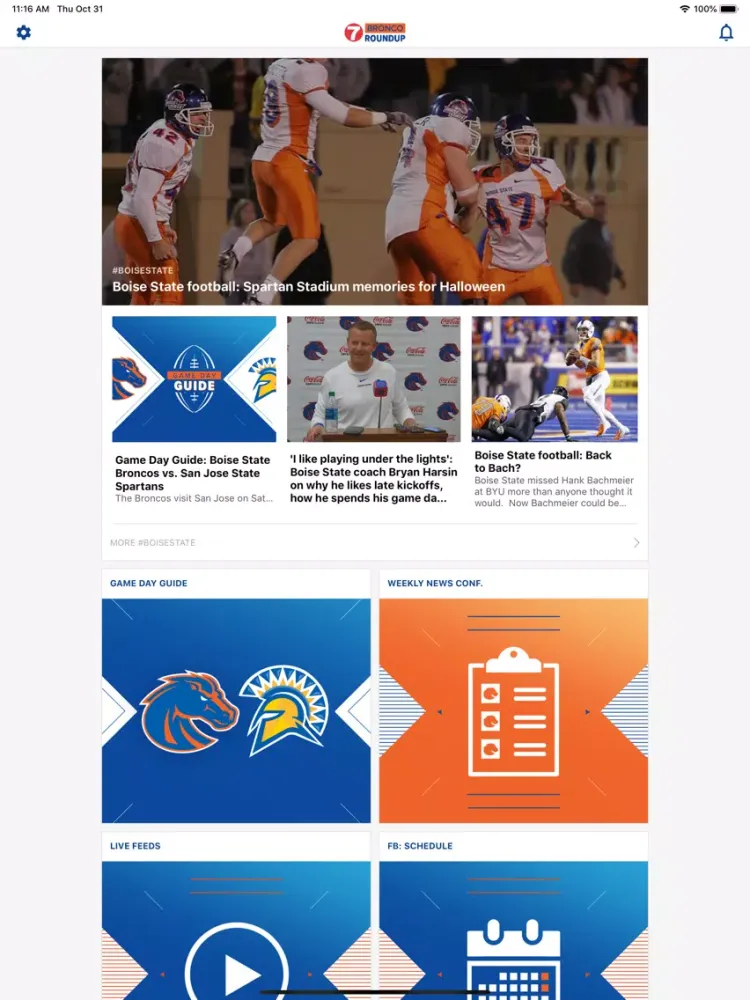 Zrzuty ekranu Boise State Bronco Roundup iPad