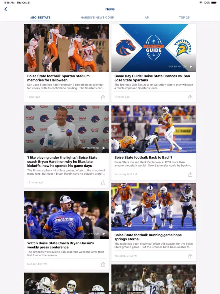 Zrzuty ekranu Boise State Bronco Roundup iPad