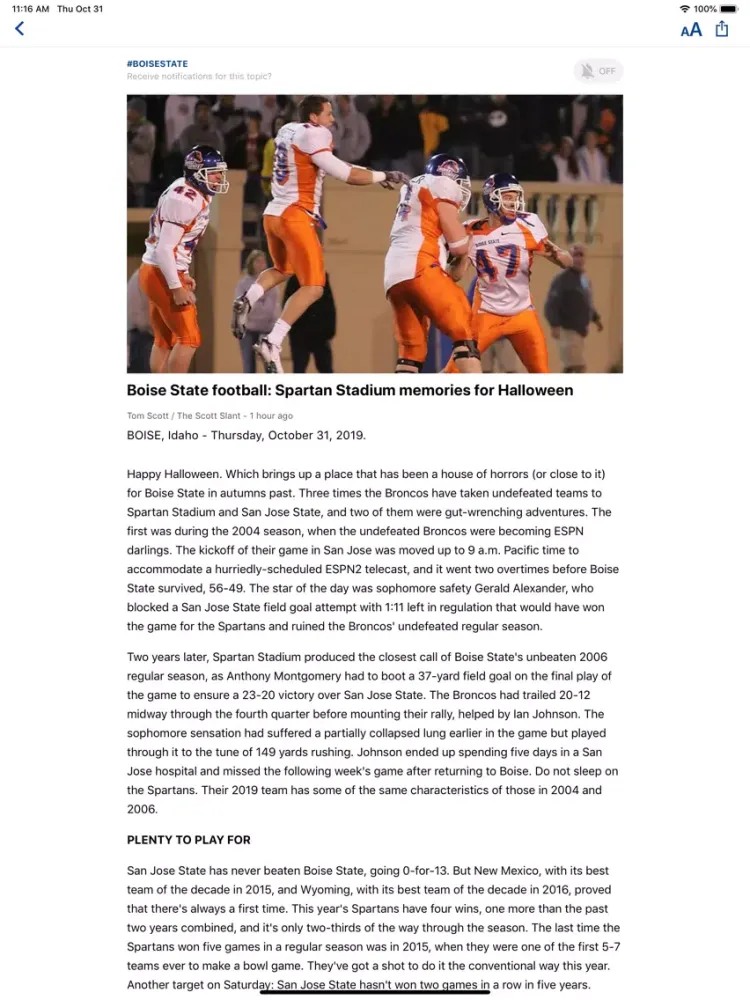 Zrzuty ekranu Boise State Bronco Roundup iPad