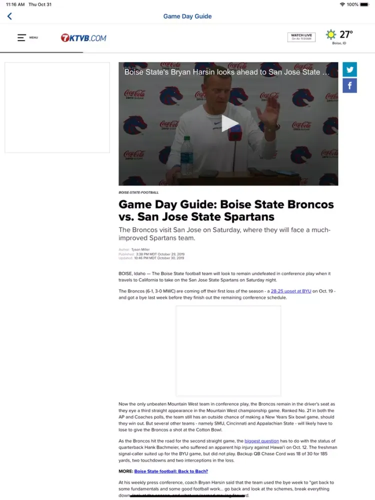 Zrzuty ekranu Boise State Bronco Roundup iPad