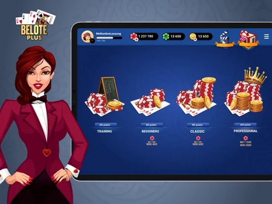 Belote Plus - classic, online iPad  Screenshots