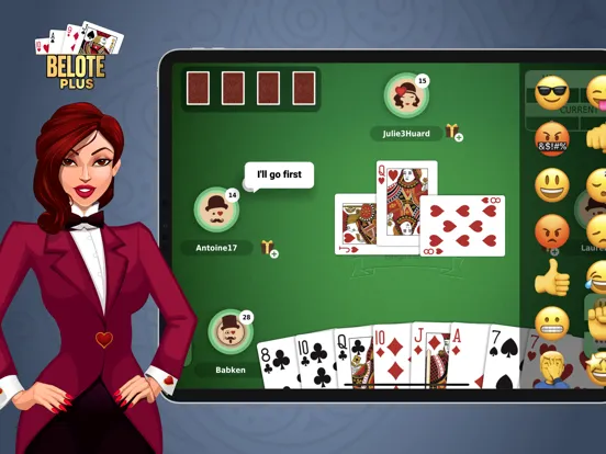 Belote Plus - classic, online iPad  Screenshots