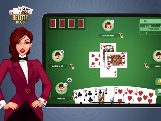 Belote Plus - classic, online iPad  Screenshots