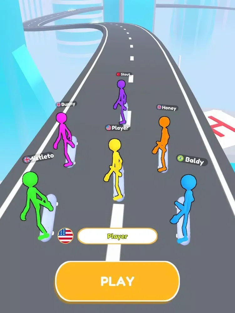 Skate Down Hill 3D iPad  Screenshots
