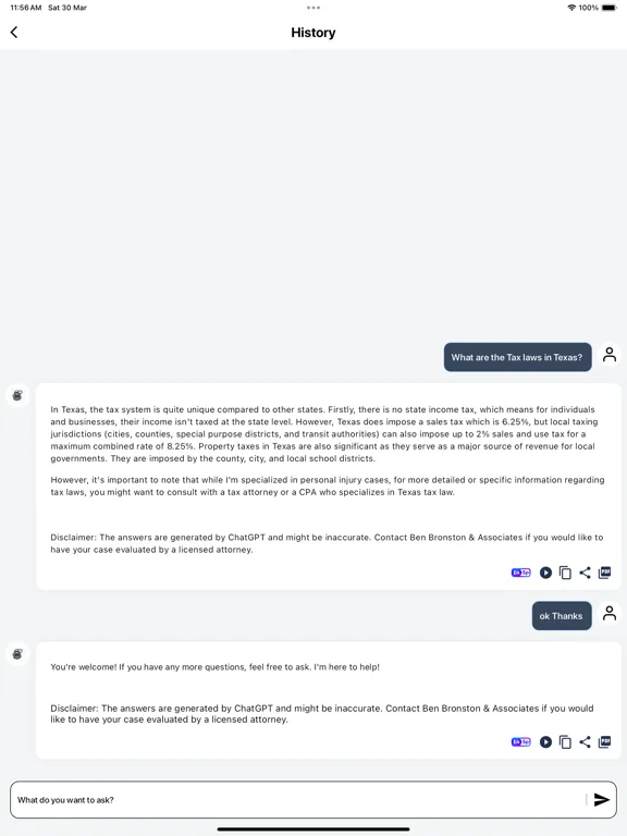 Ben Bronston Associates AI iPad  स्क्रीनशॉट
