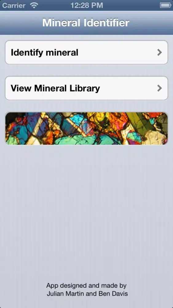 Screenshot di Mineral Identifier