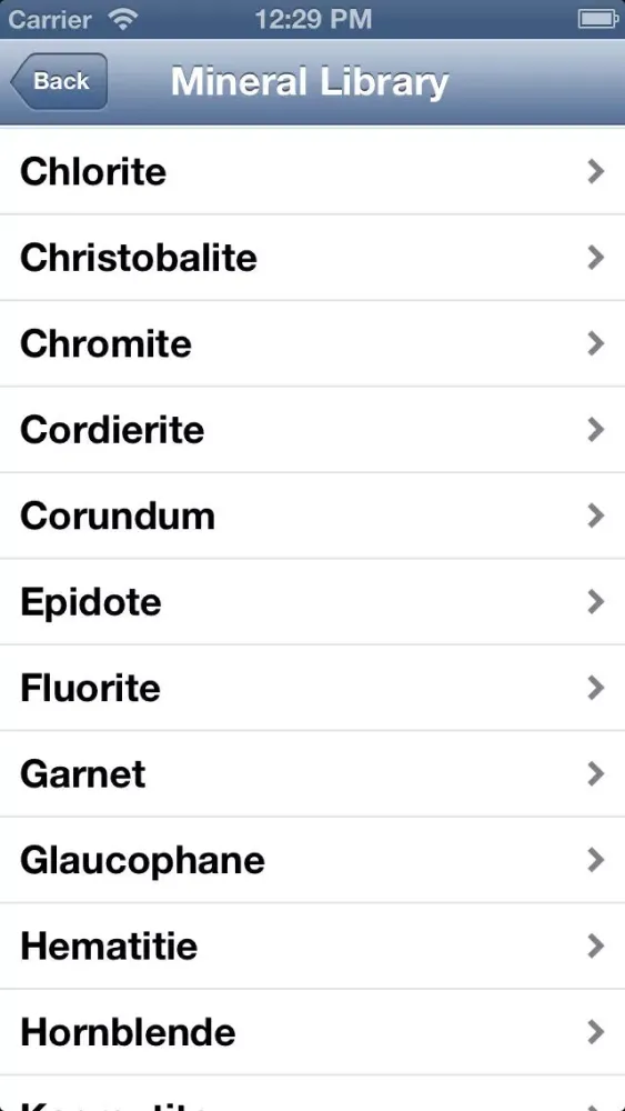 Screenshot di Mineral Identifier