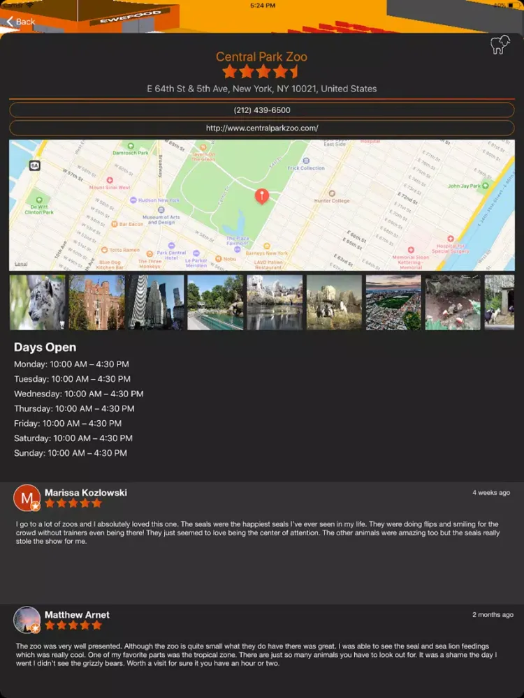 Ảnh chụp màn hình của EWE App iPad 