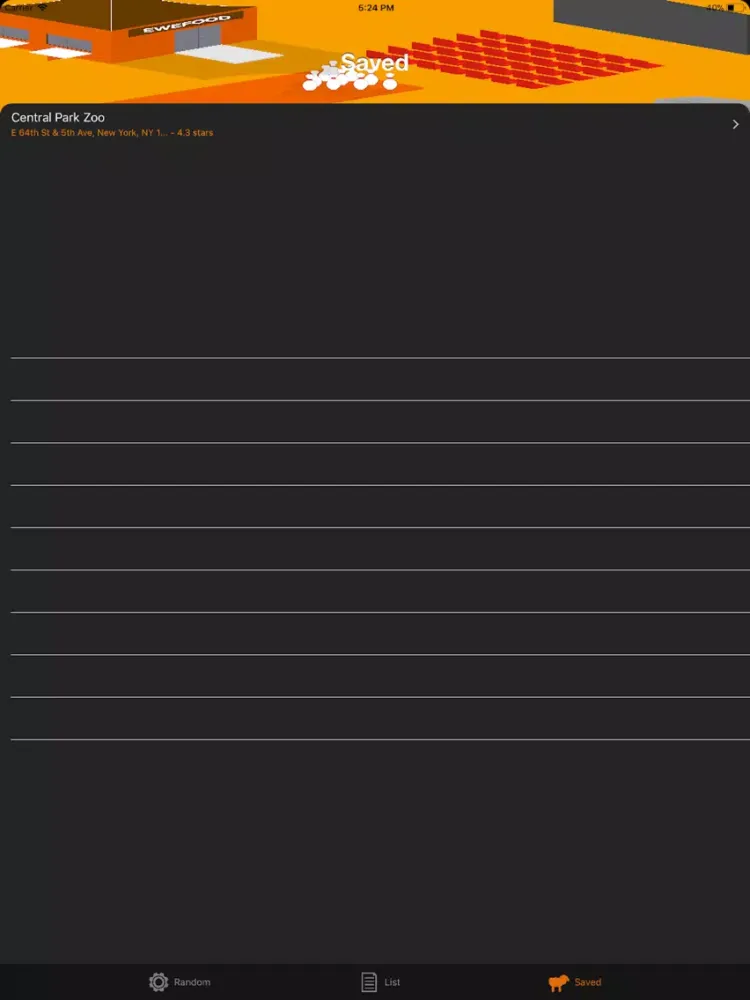 Ảnh chụp màn hình của EWE App iPad 
