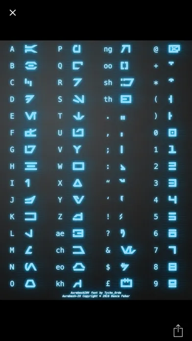 Aurebesh IO (no ads) スクリーンショット