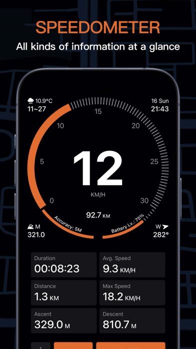 Speedometer GPS Running Track سکرین شاٹس