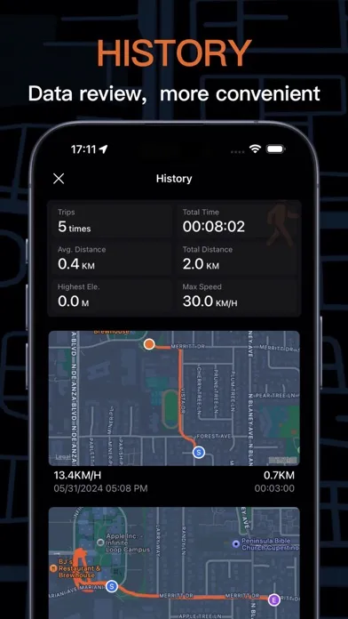 Tangkapan skrin Speedometer GPS Running Track