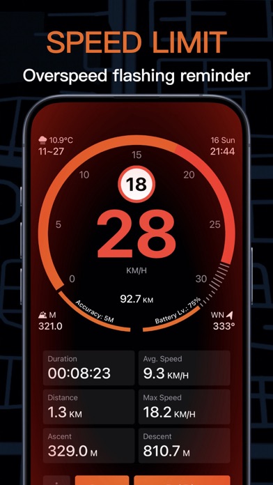 Speedometer GPS Running Track سکرین شاٹس