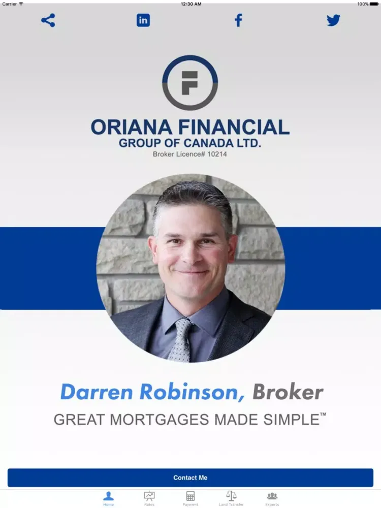Darren Robinson Mortgage iPad 應用截圖