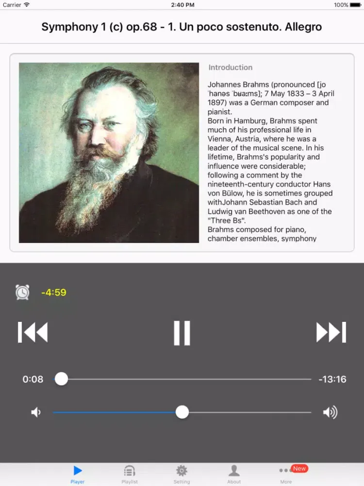 Zrzuty ekranu Brahms Symphony iPad 