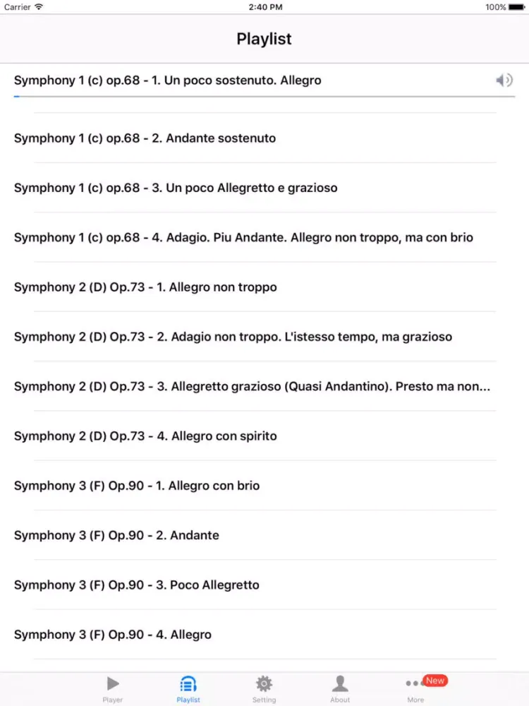 Zrzuty ekranu Brahms Symphony iPad 