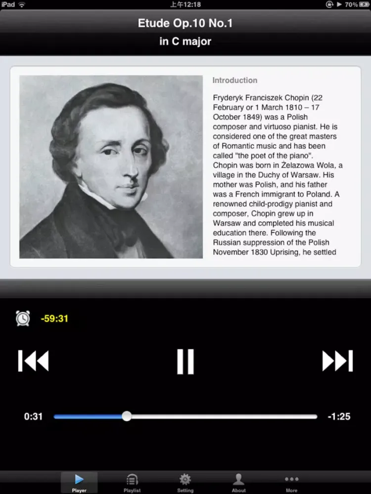 Screenshot di Chopin Etude iPad 