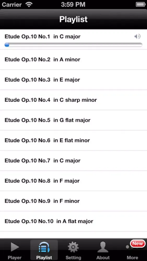 Screenshot di Chopin Etude