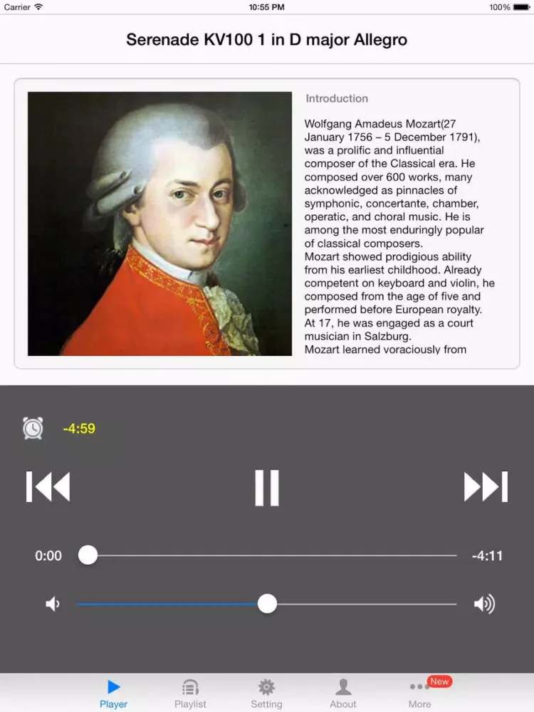 Mozart Serenade iPad  Screenshots