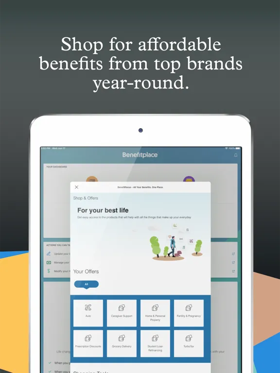 Capturas de pantalla de Benefitplace iPad 