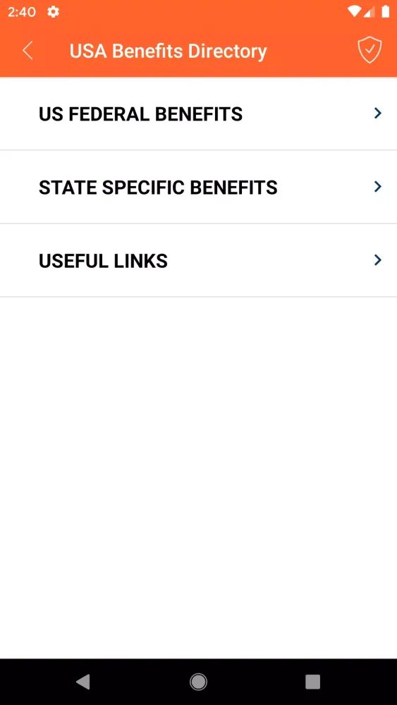 State & Federal Benefits Guide Screenshots