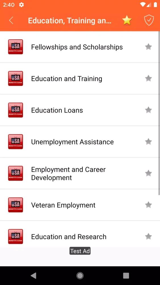 State & Federal Benefits Guide Screenshots