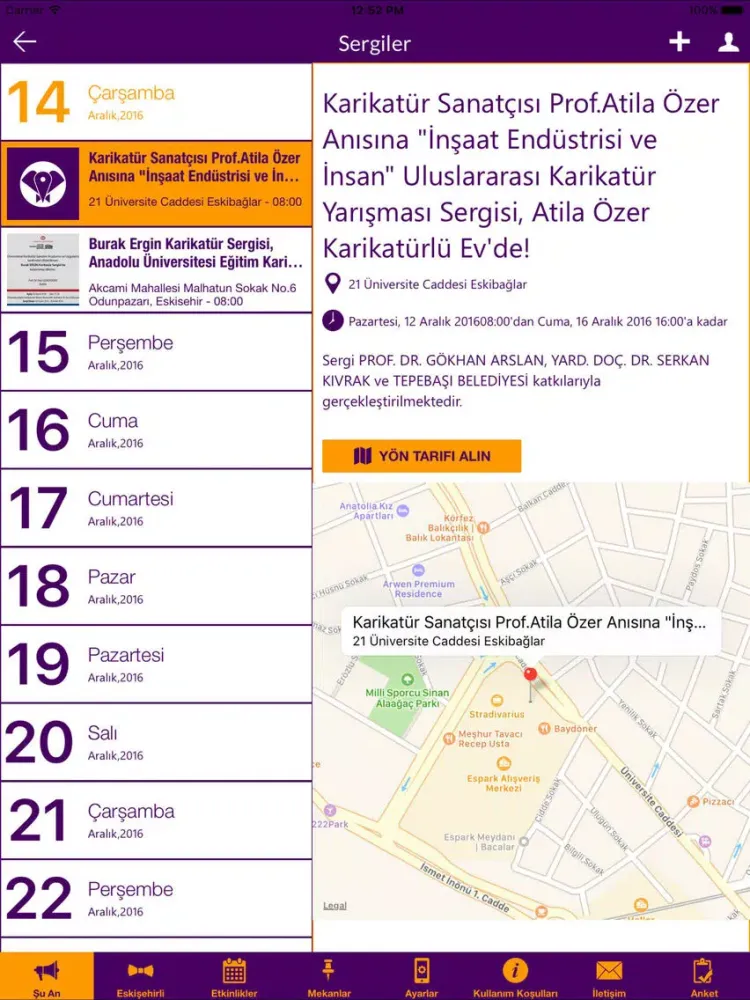 BenEskişehir - Eskişehir'in etkinlik rehberi iPad  स्क्रीनशॉट