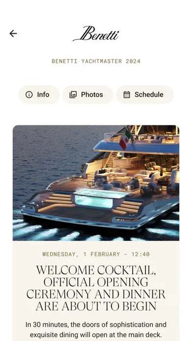 Capturas de pantalla de Events Benetti