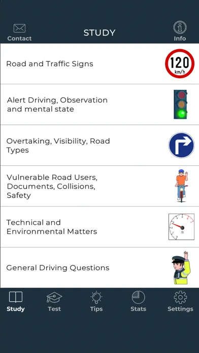 Tangkapan skrin Irish Driver Theory Test
