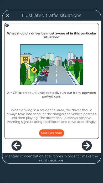 Tangkapan skrin Irish Driver Theory Test
