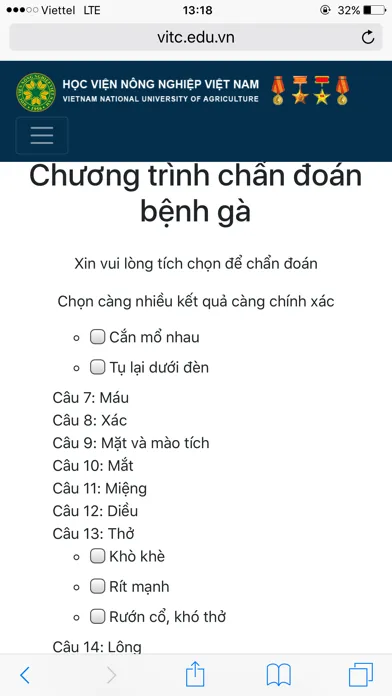 Tangkapan layar Chan doan benh ga 2018