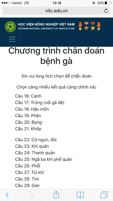 Tangkapan layar Chan doan benh ga 2018