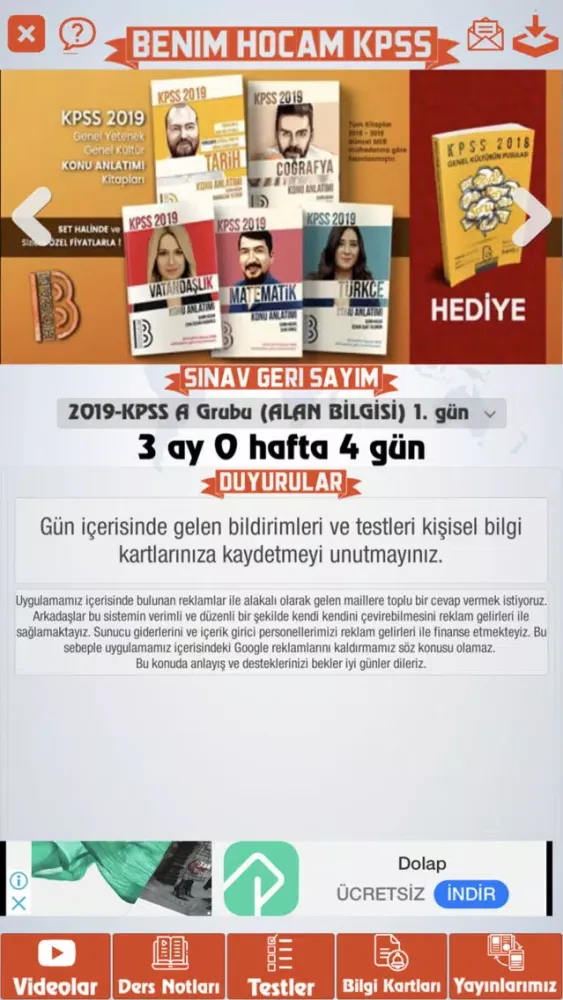 Benim Hocam KPSS 2019 سکرین شاٹس