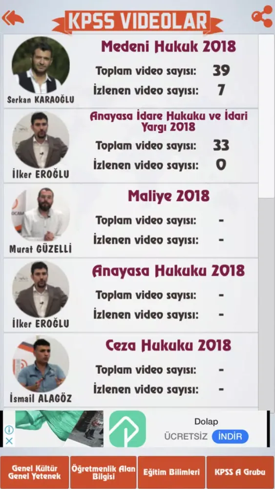 Benim Hocam KPSS 2019 سکرین شاٹس