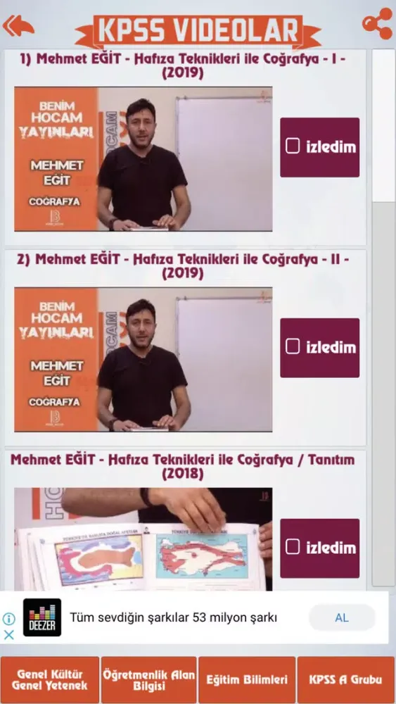 Benim Hocam KPSS 2019 سکرین شاٹس