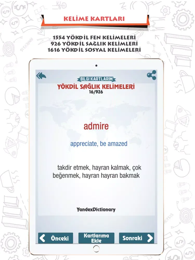 Ảnh chụp màn hình của BenimHocam YDS-YÖKDİL-YDT 2020 iPad 