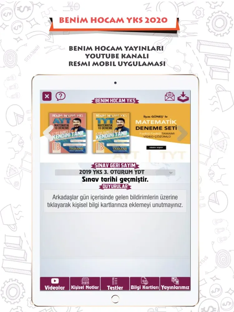 Benim Hocam YKS 2020 iPad  스크린샷
