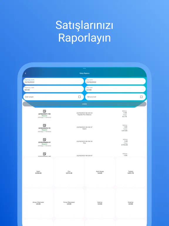 BenimPOS Pro iPad  스크린샷