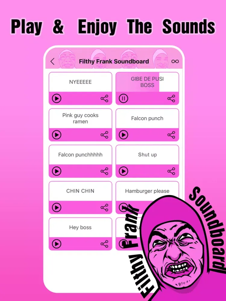 صور Filthy Frank Soundboard iPad 