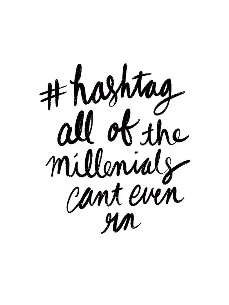 Screenshot di hashtag all of the millennials can't even rn iPad 